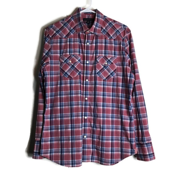 Banana Republic Other - Banana Republic Pearl Snap Plaid Western Shirt
